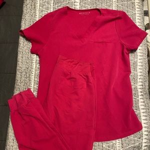 Size small pink mandala jogger scrubs